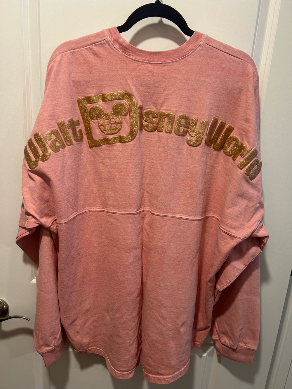 Disney World Pink & Rose Gold Glitter Collectorโs Spirit Jersey - Size XL
